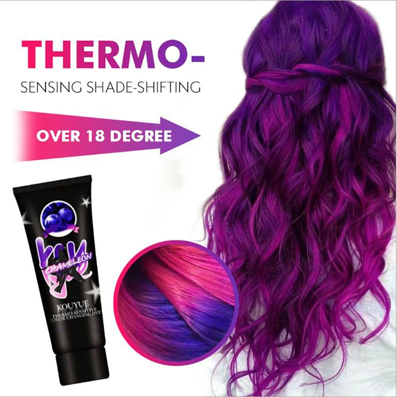 Thermochromic Color Changing Wonder Dye Mermaid Hair Gray Cream Thermo Sensing Shade Shifting Wax | Красота и здоровье