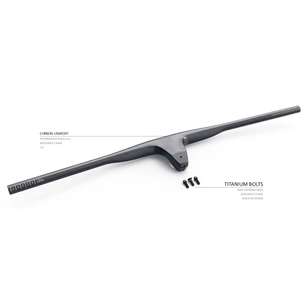 

T1000 Carbon fiber integrated MTB Bicycle Handlebar Riser -12°degree Unit 740 mm Titanium screw use mtb XC cross country
