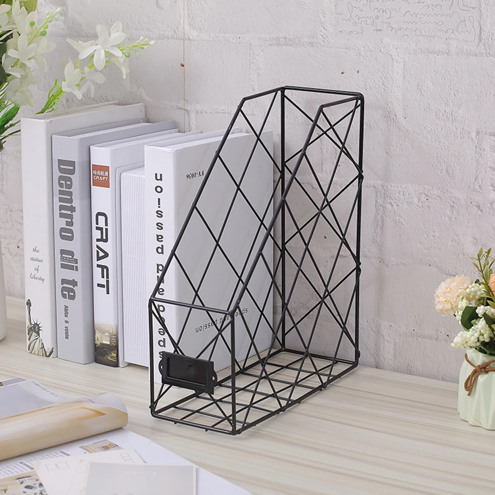 

Nordic Book File Stand Iron Desktop Multi-layer Magazine Rack Cosmetic Storage Rack GV99