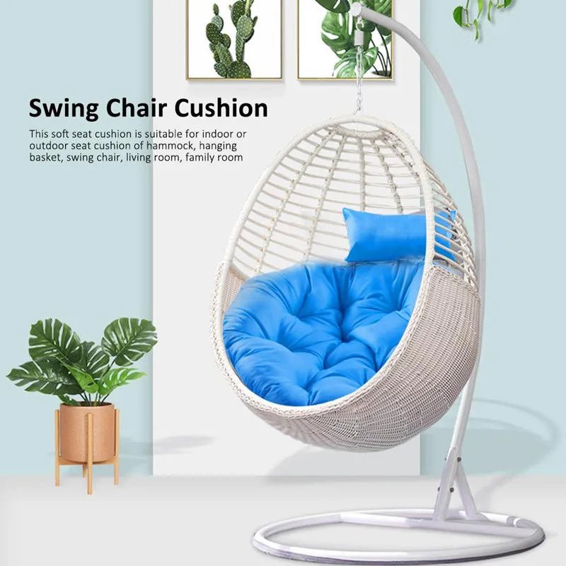 

Comfortable Hammock Swing Chair Cushion Hanging Basket Seat Cushions Skin-Friendly Soft Chair Pad For Indoor Outdoor Balcony