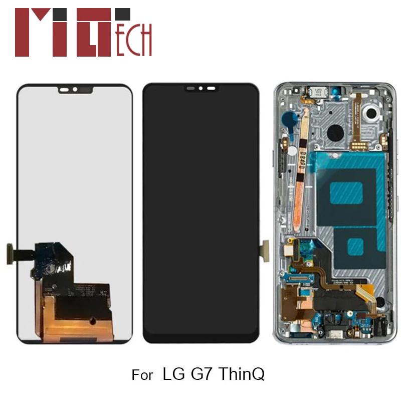

LCD Display For LG G7 ThinQ 6.1" Touch Screen Digitizer Full Assembly Replacement Black No/with Frame