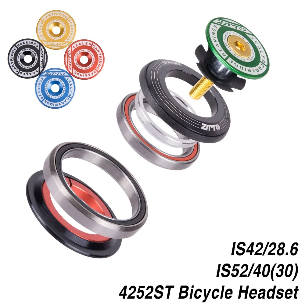 

4252ST MTB Road Bike Headset 42mm 52mm CNC 1 1/8"-1 1/2" Tapered Tube fork Integrated Angular Contact Bearing Bicycle Headset