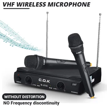 

Dual Professional Wireless Microphone System Cordless Microphone Speaker Handheld Microphone Karaoke Mic Music Player