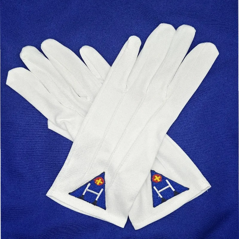 Пара масонских аксессуаров одежды из хлопка и полиэстера белые масонские перчатки с самым продаваемым передник с логотипом воротник