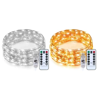 

10m Copper Wire String Light 8 Modes USB Powered Fairy Light Garland Waterproof Remote Control Decorative Fairy Lamp Tape