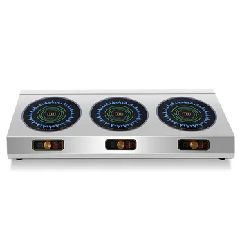 Online Commercial Induction Cooker Electric Ceramic Stove Multi-head Radiant Cooker Three Stoves Electromagnetic Oven 2500w*3