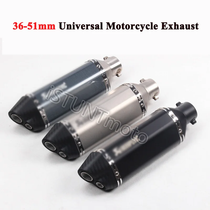 370 мм Akrapovic выхлопная труба универсальный мотоцикл Escape модифицированный двойной глушитель с отверстиями для R15 PCX 125 CBR150 Ninja 250 NVX155