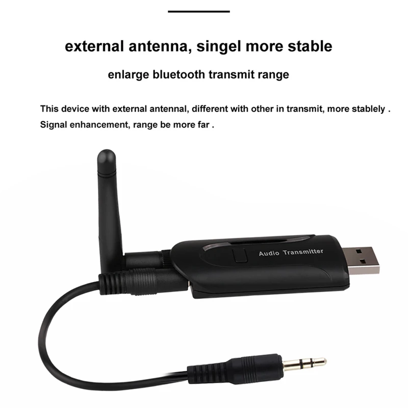 USB 3,5 мм беспроводной Bluetooth 4,0 A2DP стерео аудио передатчик для ноутбука ПК ТВ Прямая поставка