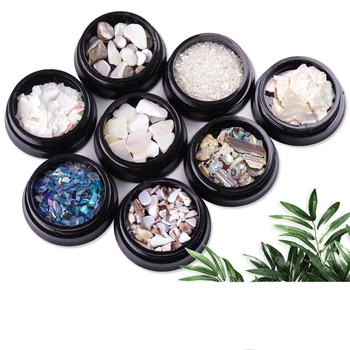 

1 Box Irregular Color-changing Abalone Slice Natural Sea Shell Stone Fragment Nail Art Paillette Decoration DIY Manicure