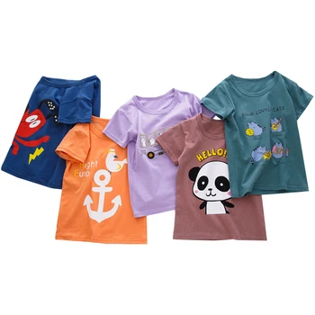 

Boys Girls Summer Tops Kids Clothes Toddler Boy T Shirt Cartoon Print Shirts Bunny Teen Pink Graphic Tees Cute Short Sleeve 2020
