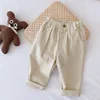 MILANCEL 2024 Spring Autumn Solid Kids Boys Straight Pants Fashion Children Clothing Trousers Brief Jeans for 1-6 Years 2