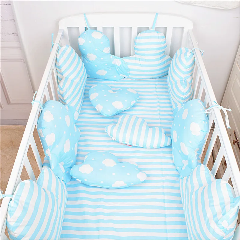 Bumpers blue 4 шт. бампер для детской кровати в кроватку бампер для детской кроватки бампер для новорожденных Комплект постельного белья для малышей украшение комнаты - Цвет: Bumpers blue