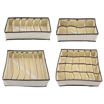 

Portable Foldable Bra Storage Durable Divider Bra Underwear Sock Storage Box Case Container Sock Home Storages Space Saving
