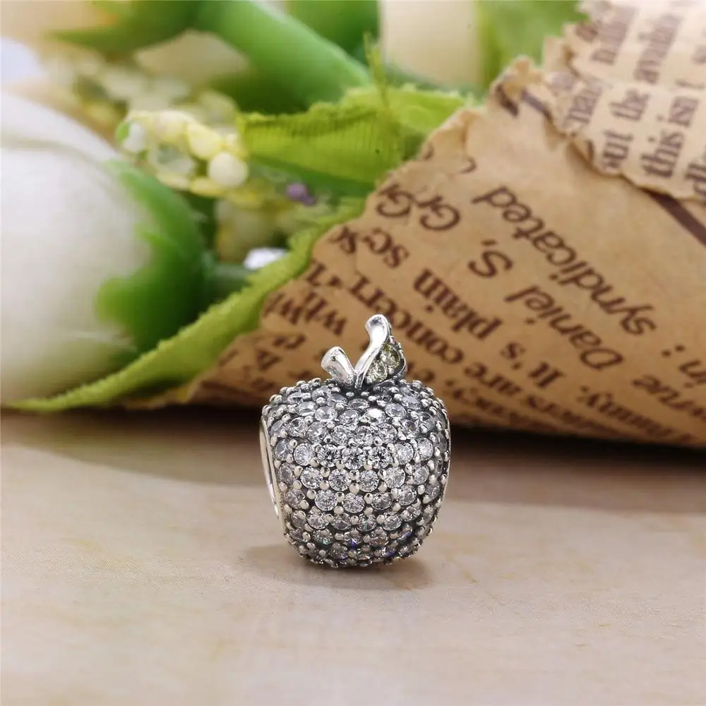 

Ajax 925 Sterling Silver New Design Shape of Apple Beads Fit Original Pandora Charm Bracelet Jewelry making