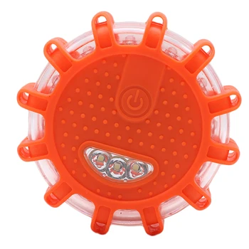 

Mini 12 LED 8 Mode Emergency Safety Road Flare Flashing Warning Light Magnetic Base Disc Beacon For Car Truck Boat