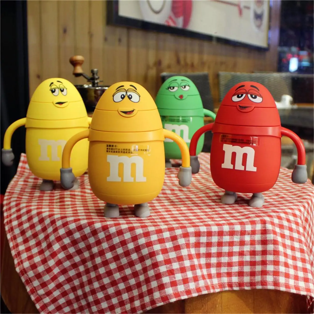 

Children Insulated Cup 304 Stainless Steel Cute Cartoon Glass Bottle Sippy Cup Infant M Bean Cup with Straw Insulated Cup