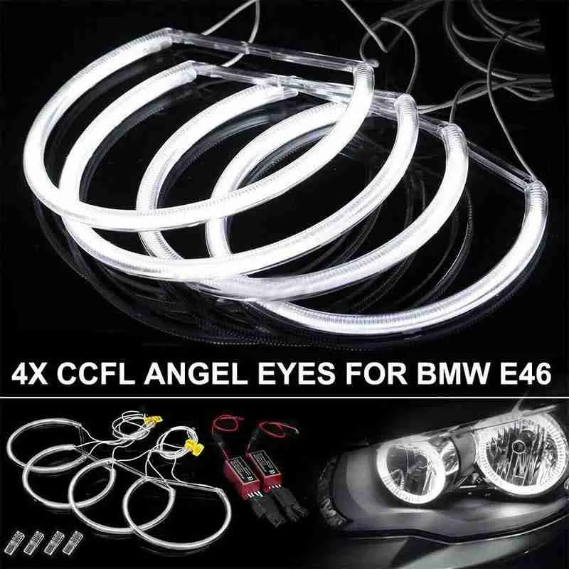 Автомобильные светодиодные фары круг для BMW E46 E39 E38 ультра гибкие яркие