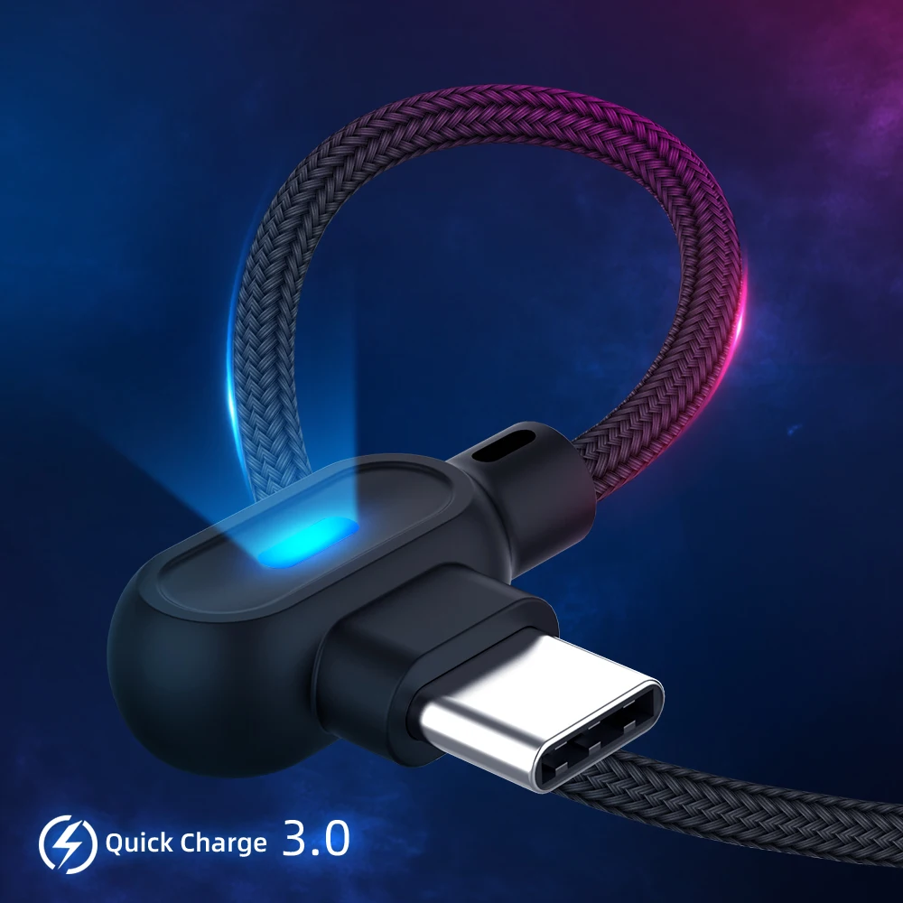 Кабель Micro USB Type c 90 градусов 2 4 А|Кабели для мобильных телефонов| |