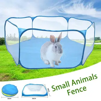 

Portable Small Pet Cage Transparent Hedgehog Cage Tent Open Pet Guinea Folding Playpen Yard For Dog Hamster Rabbit Pig K8H7