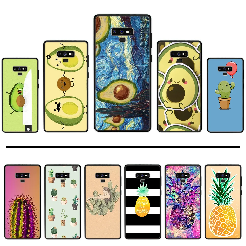 Чехол для телефона с ананасом КАКТУСОМ авокадо Samsung Galaxy S8 S9 S10 Plus Lite S10E Note 3 4 5 6 7 8 9 10