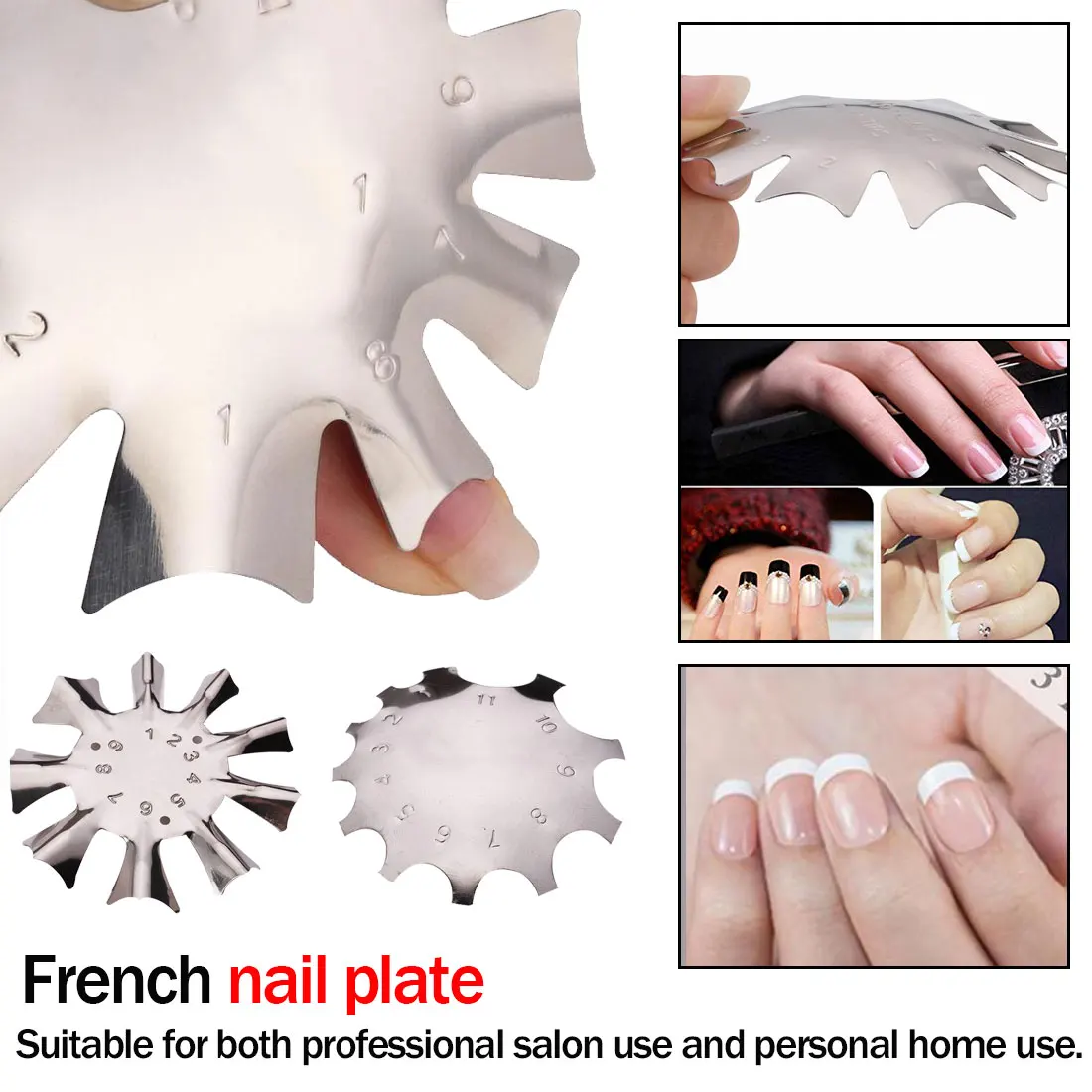 1pcs French Manicure Templates Easy French Poly Tips Styling Tools Gel Polish Smile Cut Manicure DIY Accessory Equipment