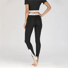 Футболка с короткими рукавами для йоги, Тонкие штаны для йоги, Быстросохнущий Спортивный Женский костюм с надписью для бега на открытом воздухе