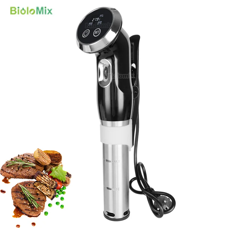 

Bolomix 1500W Cooking Appliances Vacuum Slow Sous Vide Food Cooker Powerful Immersion Circulator Digital Timer Stainless Steel