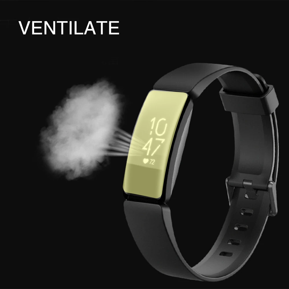 6-Pack) Защитная пленка для Fitbit Inspire HR(Fitbit Inspire)(полное покрытие) Защитная пленка для экрана