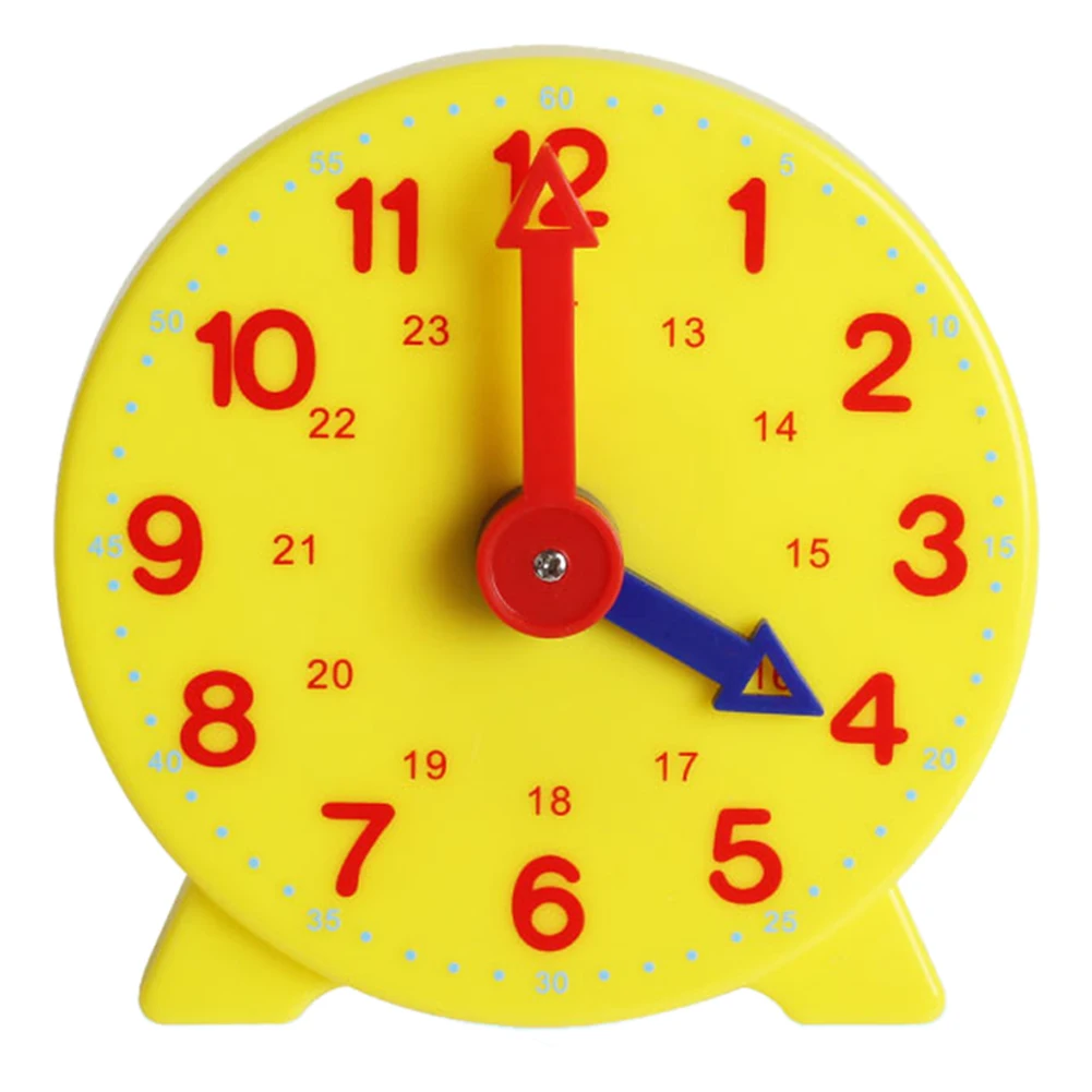 10 cm plastic klok model vroege onderwijs kinderen kinderen speelgoed leren middelen montessori klok modellen calendar time aliexpress