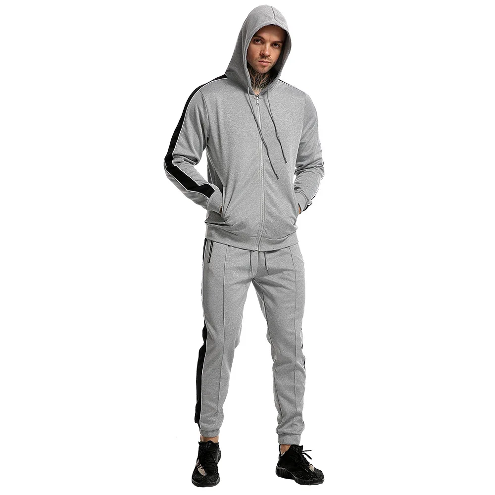 

New Brand Men Sportswear 2 Piece Men Sets SportingTrack Suits Jacket+Pant Sweatsuit Male Hooded Tracksuit 2020 Autumn Winter
