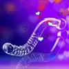 Big Long Double Bead Crystal Glass Dildo Fake Penis Anal Butt Plug Vagina Clit Stimulator Female Gay Masturbation Sex Toys 1