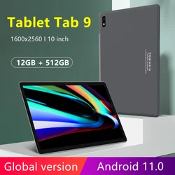 Tabuleta 12gb ram + 512gb rom tablete tab 9 tablet android 10 núcleo gráficos tablet duplo sim android 11.0 tablete 10 polegadas
