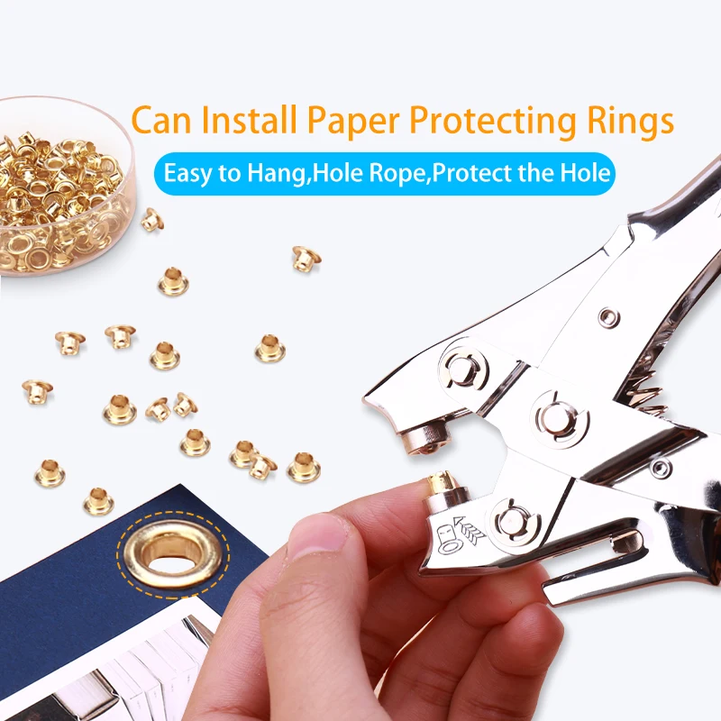 

1pc Hole Puncher Eyelet Installation Tool Stomatal Rivet Button Leverage Pliers Eyelet Punch Die Tool DIY Bookmark Greeting Card