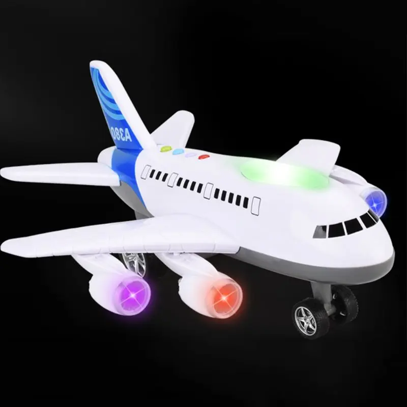 Детская 1:12 электронная игрушка самолет модель самолета с подсветкой и музыкой для детей Новинка