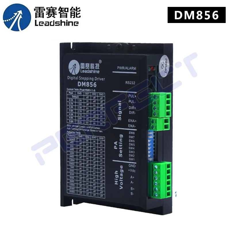 

DM856 Leadshine Stepper Motor Controller 2-phase 57 86 Digital Stepper Motor Driver 20-80 Vdc 1A to 5.6A