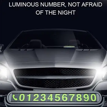 

2020 New Luminous Car Temporary Parking Card Sticker Freshener Phone Card Car Car Plate Number Accessories Air Auto Aromath I8V8