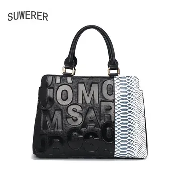 

New Genuine Leather Women Bags Fashion Luxury Handbags Tote Designer Cowhide Leather Shoulder Bag Women Brand Famous Brand