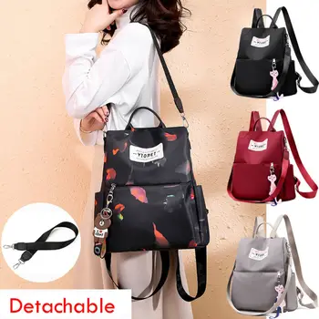 

2019 New Women's Anti-theft backpack simple fashion solid color bag Oxford shoulder bag Travel Waterproof Satchel mochila mujer