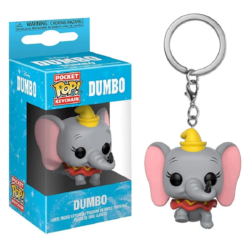 

Funko POP Dumbo Keychain Pvc Action Figure Collection Model Keyring with Box Bag Pendant Toys for Children Christmas Gifts