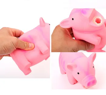 

Cute Pig Grunting Squeak Latex Pet Chew Toys for Dog Squeaker Chew Training Pet Supply