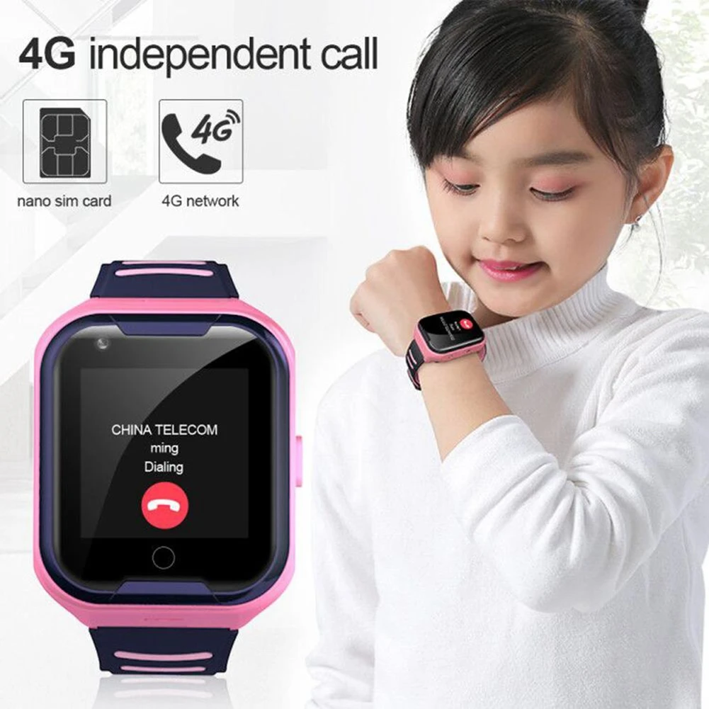 Детские умные часы LEMFO 4G, gps, wifi, поддержка sim-карты, камера вызова, Full Touch, умные часы для детей, водонепроницаемые детские часы
