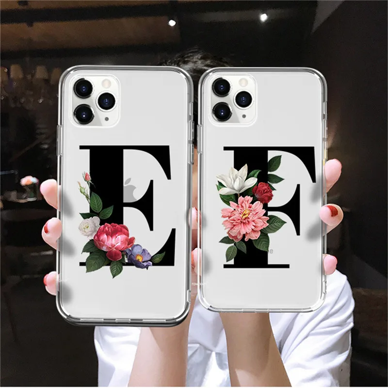 Прозрачный чехол Lovebay для iPhone 11 Pro Max X XR XS роскошные черные чехлы с буквами и