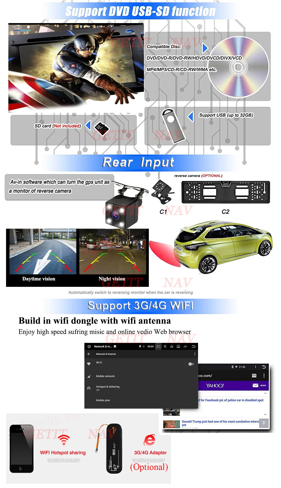 Автомобильный мультимедийный плеер PX6 DSP gps 2 Din Android 9 для hyundai/IX35/TUCSON 2009- Canbus Авто Радио USB DVR dvd-плеер DSP FM