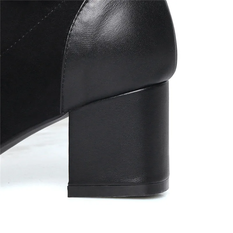 FEDONAS Women Cross Tied Knee High Boots Winter Newest Sexy Long Boots Night Club Shoes Woman Genuine Leather Warm Flock Boots