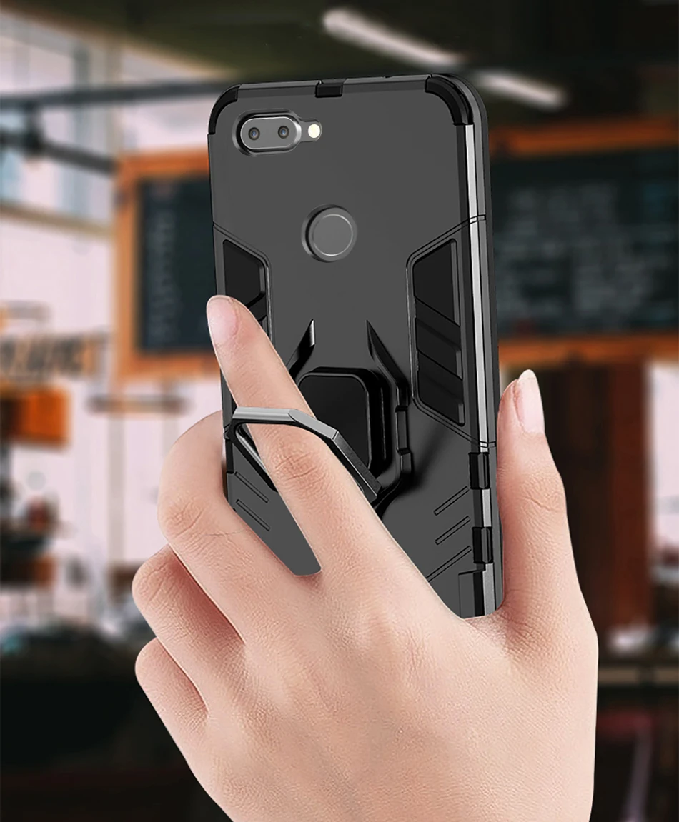 Противоударный защитный бампер мягкий силиконовый чехол 5,4" для Xiaomi redmi 6 Чехол для redmi 6 сотовый Чехол для телефона redmi 6 Чехол с кольцом для автомобиля