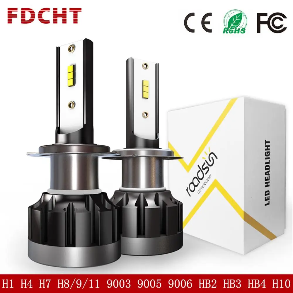 

FDCHT turbo h7 h4 h11 h1 hb4 h3 led car light headlight automotivo bulb hb3 h8 9006 9005 h9 h10 canbus auto lamps 12v 6000k mini