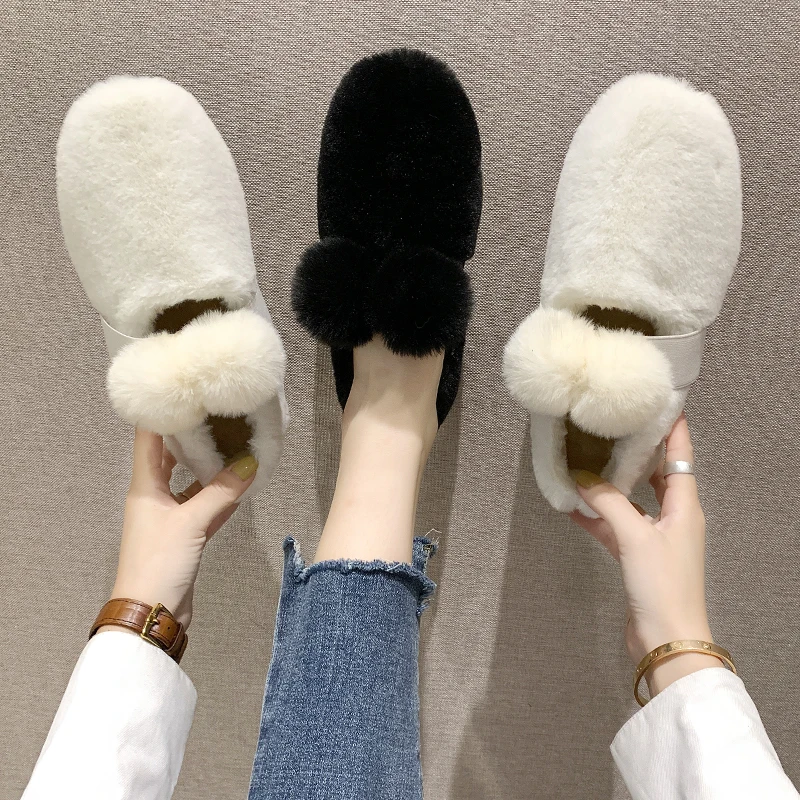 

Loafers Fur Shoes Woman 2019 Women's Moccasins Casual Female Sneakers Shallow Mouth Autumn Modis Flats Round Toe New Nurse Fall