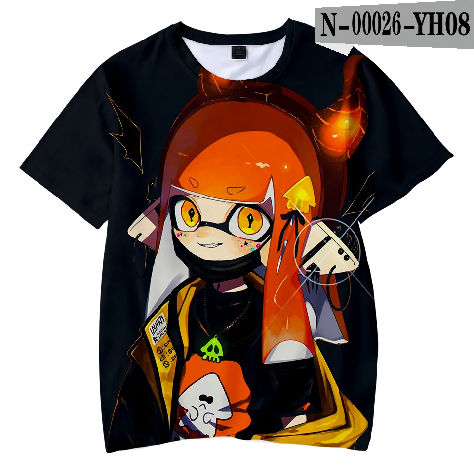 Color 1 Стрелялка Splatoon 3D крутая футболка классная уличная Повседневное с рисунком из мультфильмов; Детские футболки; Модный летний детский костюм, спортивные с дышащим верхом - Цвет: Color 1