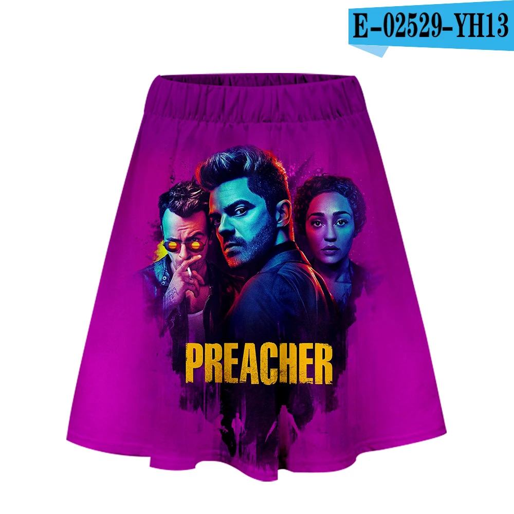 Tv Preacher Короткая юбка для девочек, Повседневная модная женская юбка из полиэстера, Стильная летняя Высокая модная юбка - Цвет: As shown