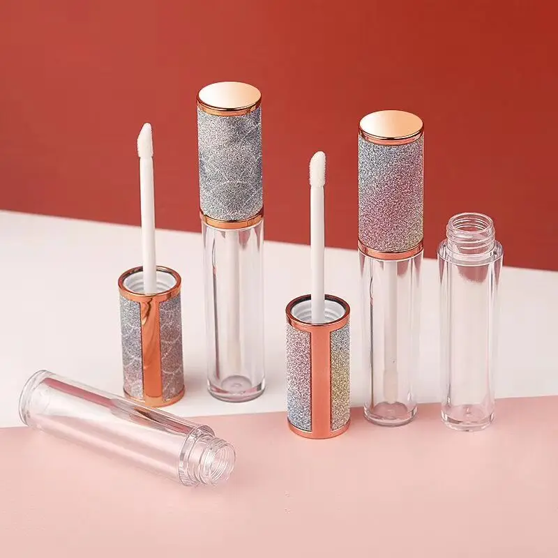 10/30/50PCS Empty Diamond Lip Gloss Tubes Rhinestone Pearl Clear Lip Gloss Containers Filling Bottle Rainbow Cosmetic Packaging